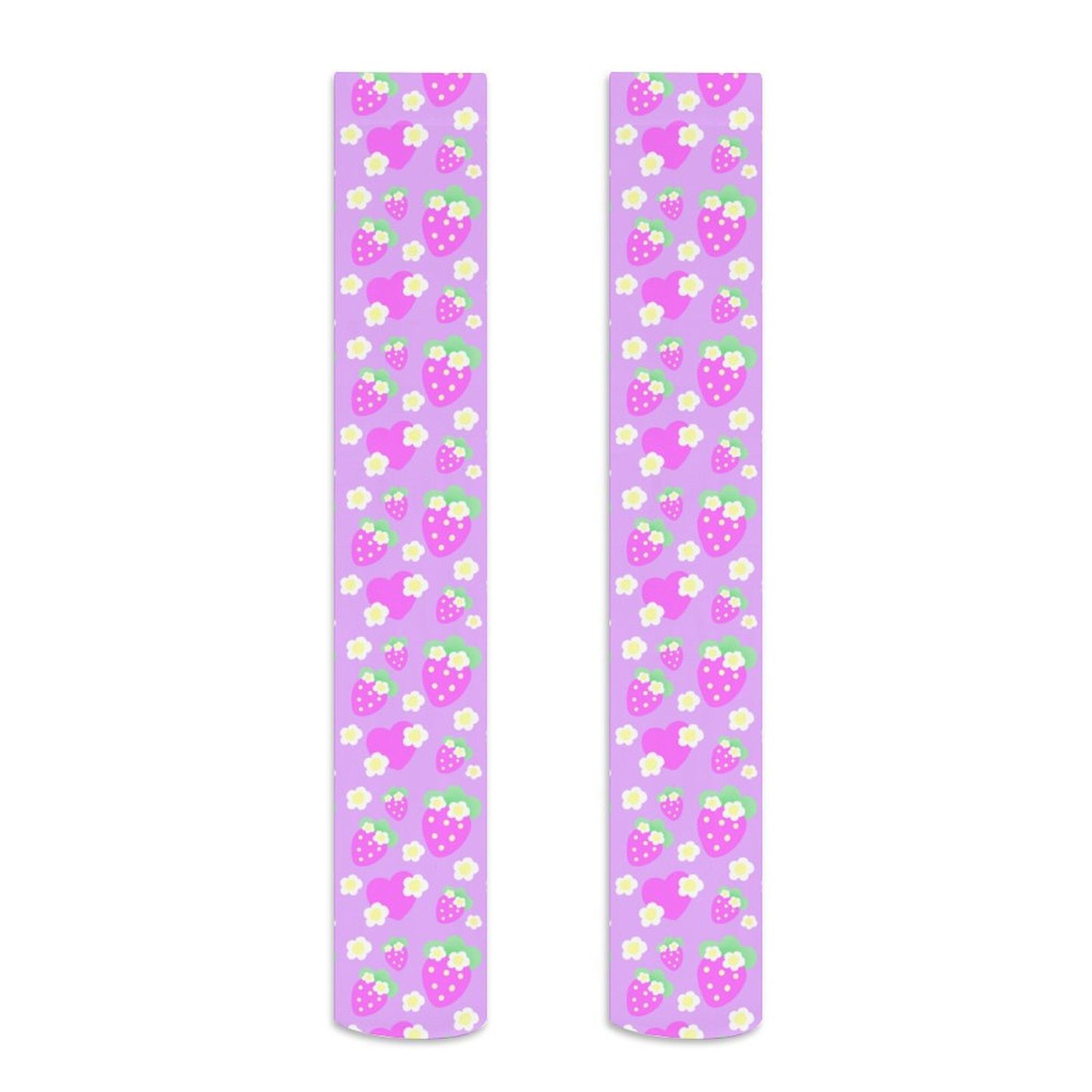 Strawberry Cutie Over Knee Stocking Socks (Fruity Berry Purple)