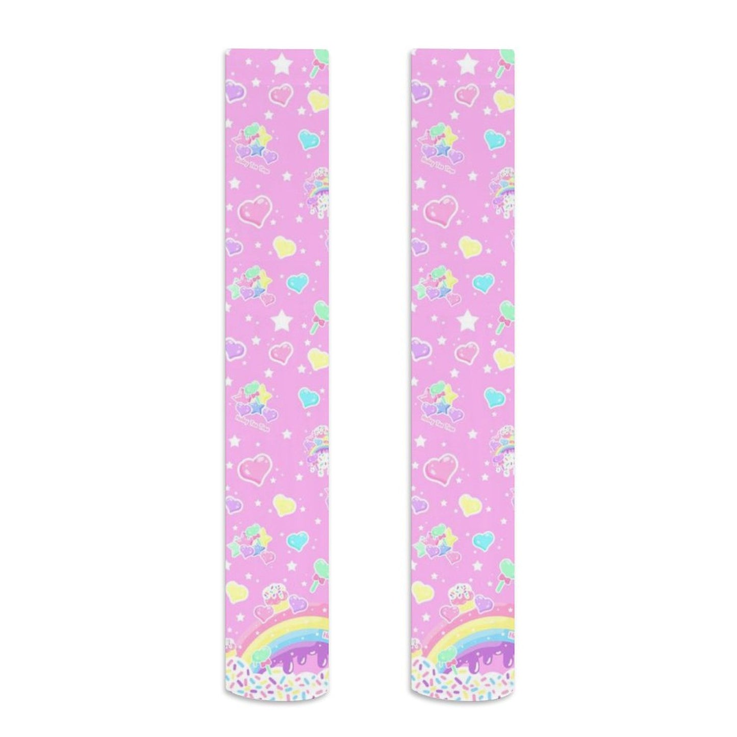 Rainbow Sweets Over Knee Stocking Socks (Pink)