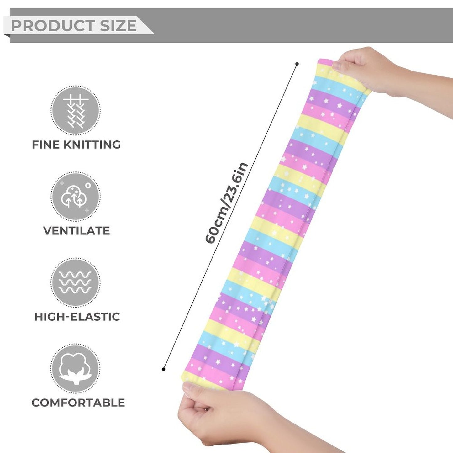 Starry Party Rainbow Over Knee Stocking Socks