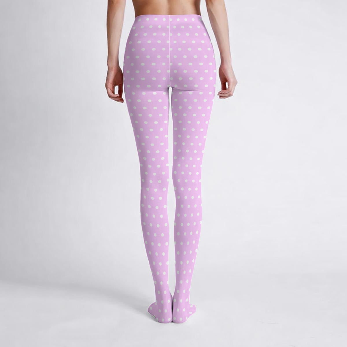 Cute Polka Dots Stretchy Tights (Pink)