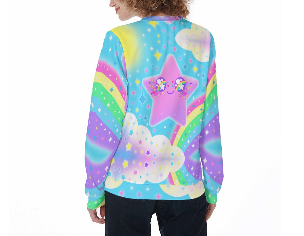 Rainbow Decora Star Women's Sweatshirt