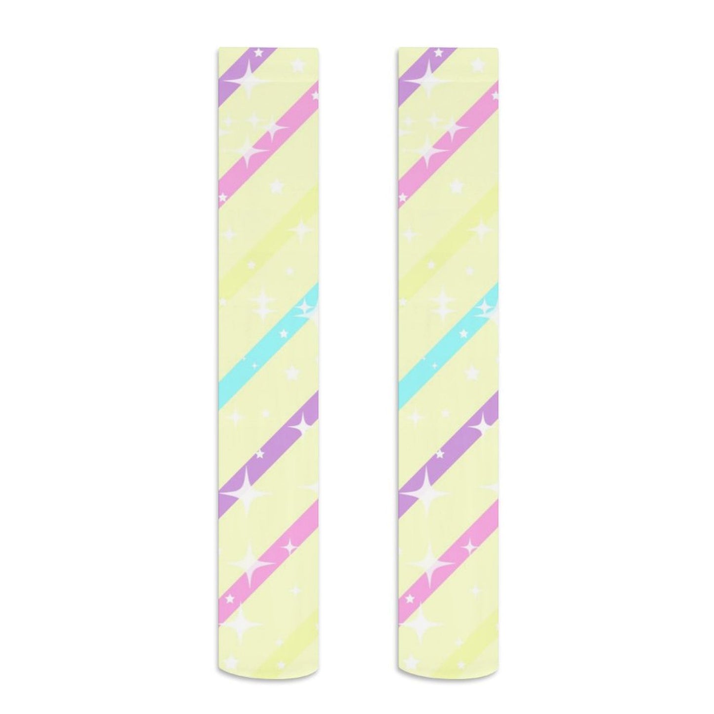 Sparkle Stars Over Knee Stocking Socks (Yellow)