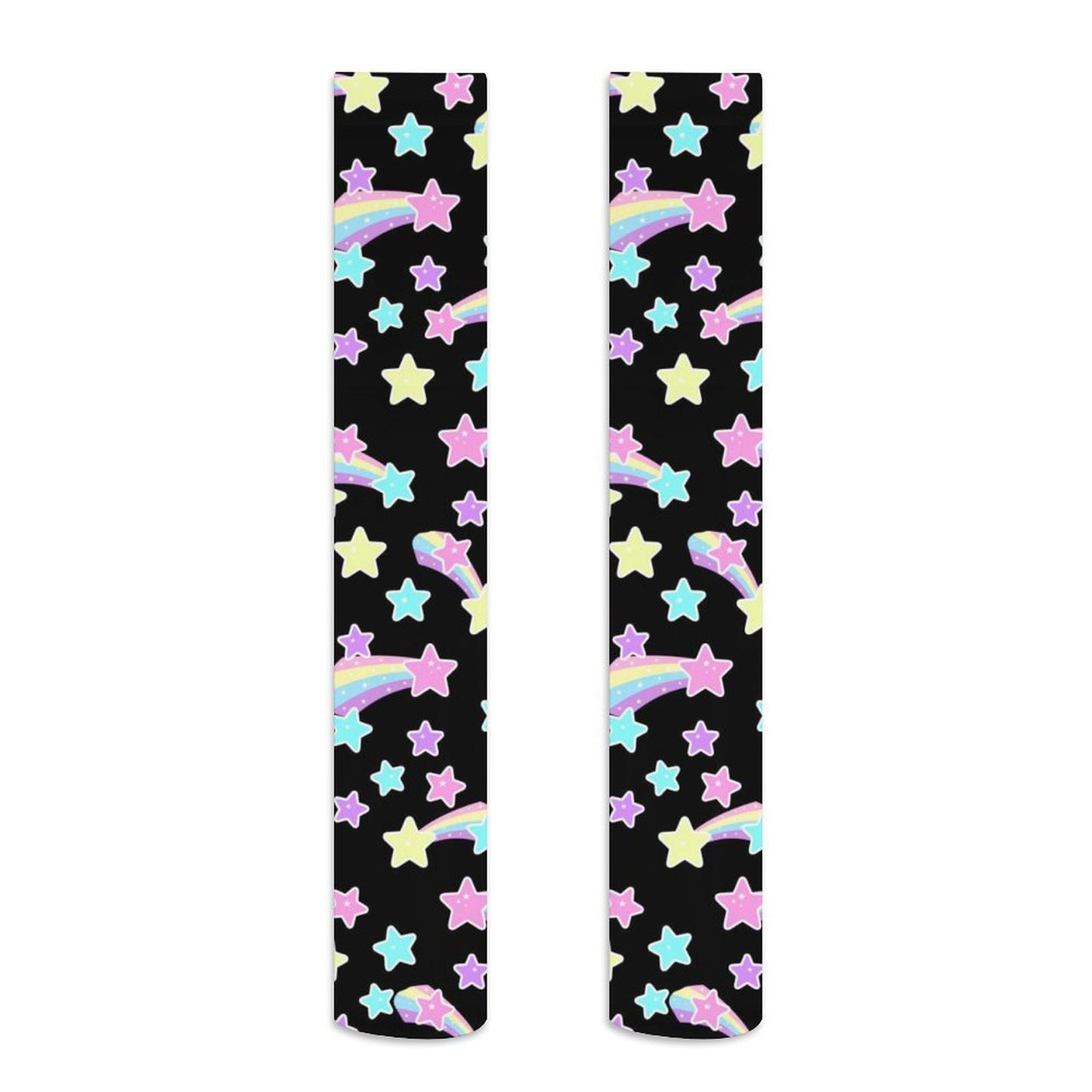 Starry Party Over Knee Stocking Socks (Black)
