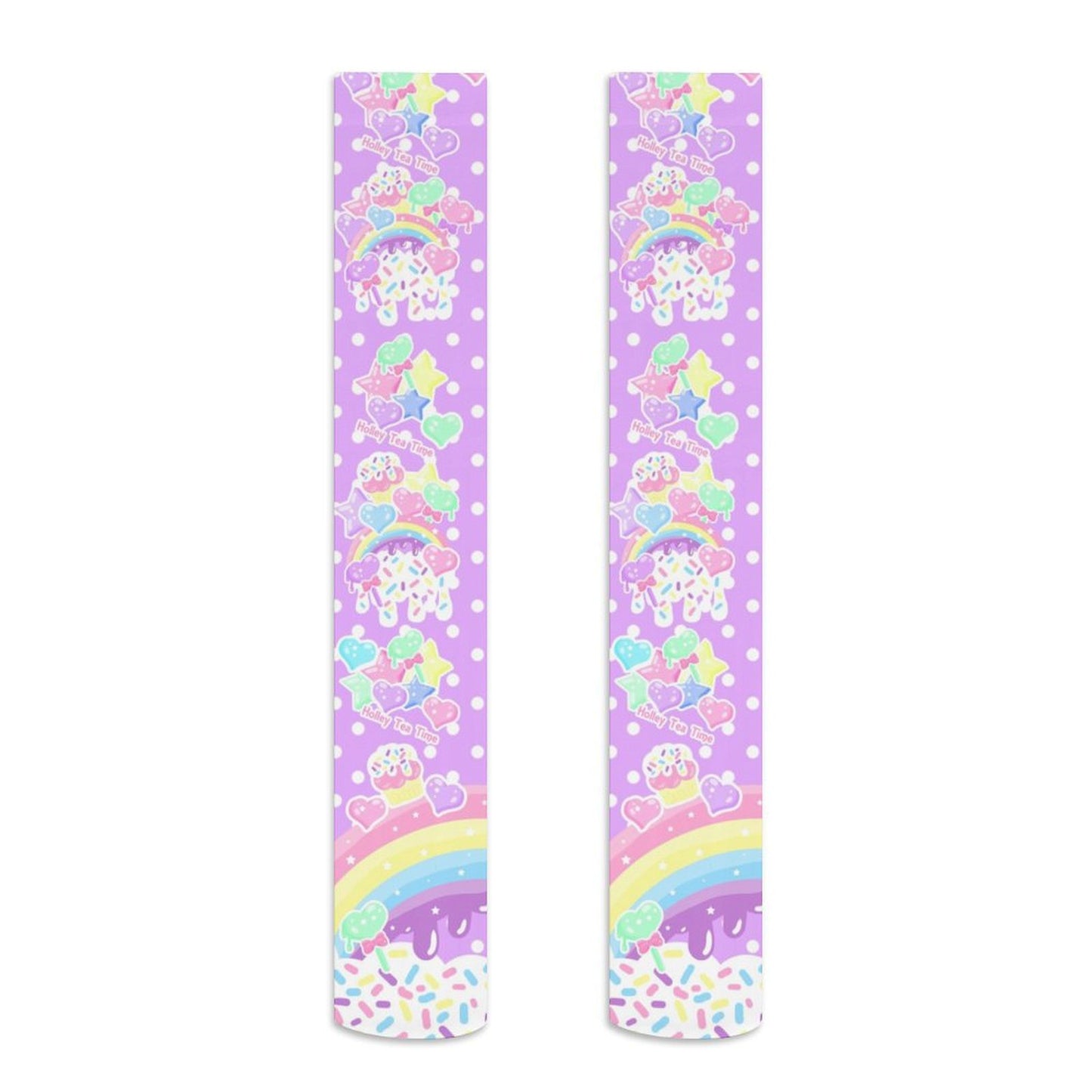 Rainbow Sweets Over Knee Stocking Socks (Purple)