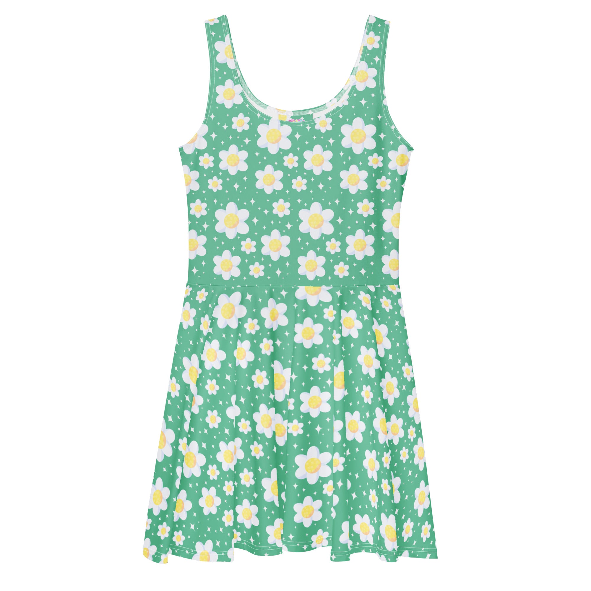 Daisy Dreams Skater Dress (Lucky Clover Shamrock Green) Holley Tea Time Daisy Dreams Skater Dress (Lucky Clover Shamrock Green) Holley Tea Time