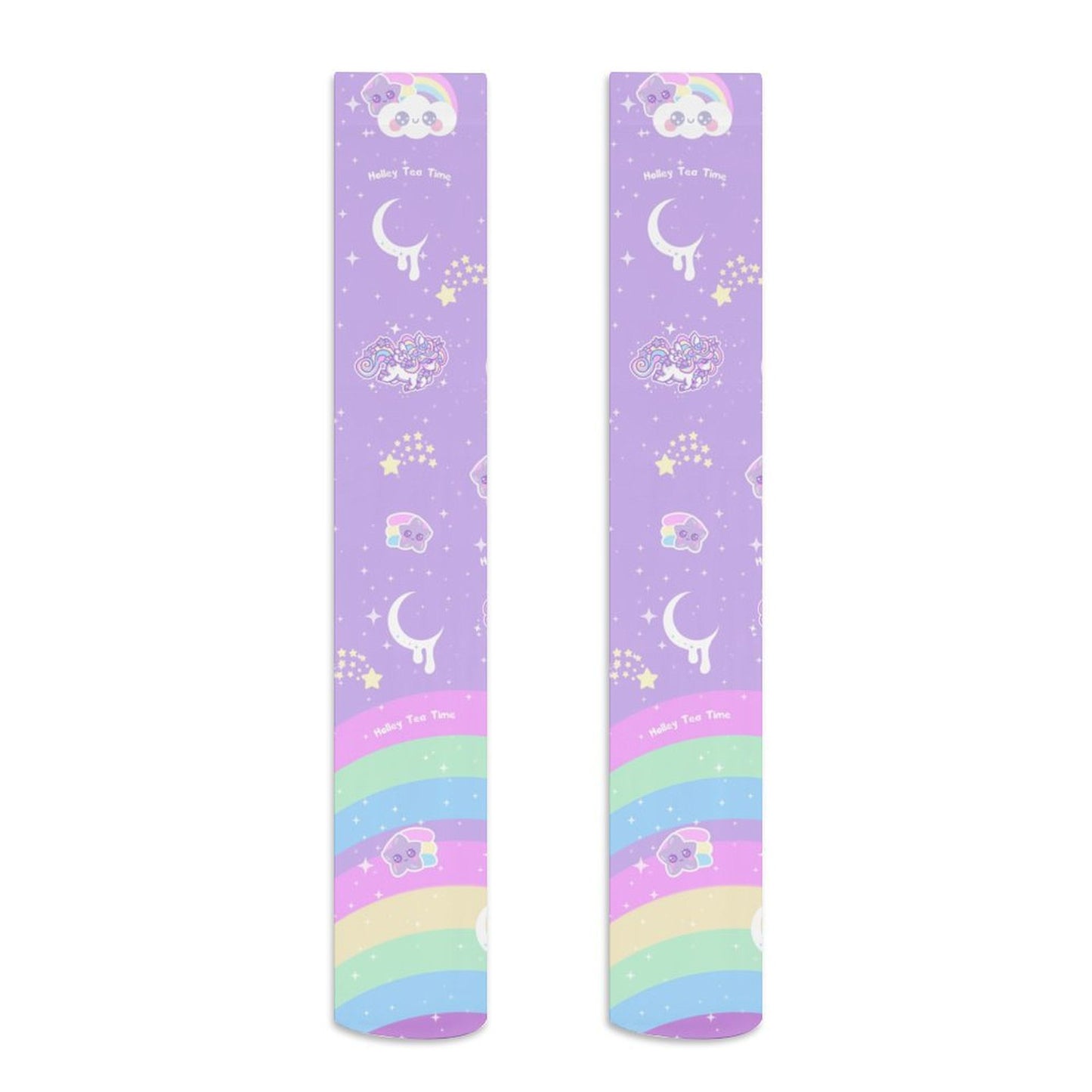 Rainbow Stardust Unicorn Over Knee Stocking Socks