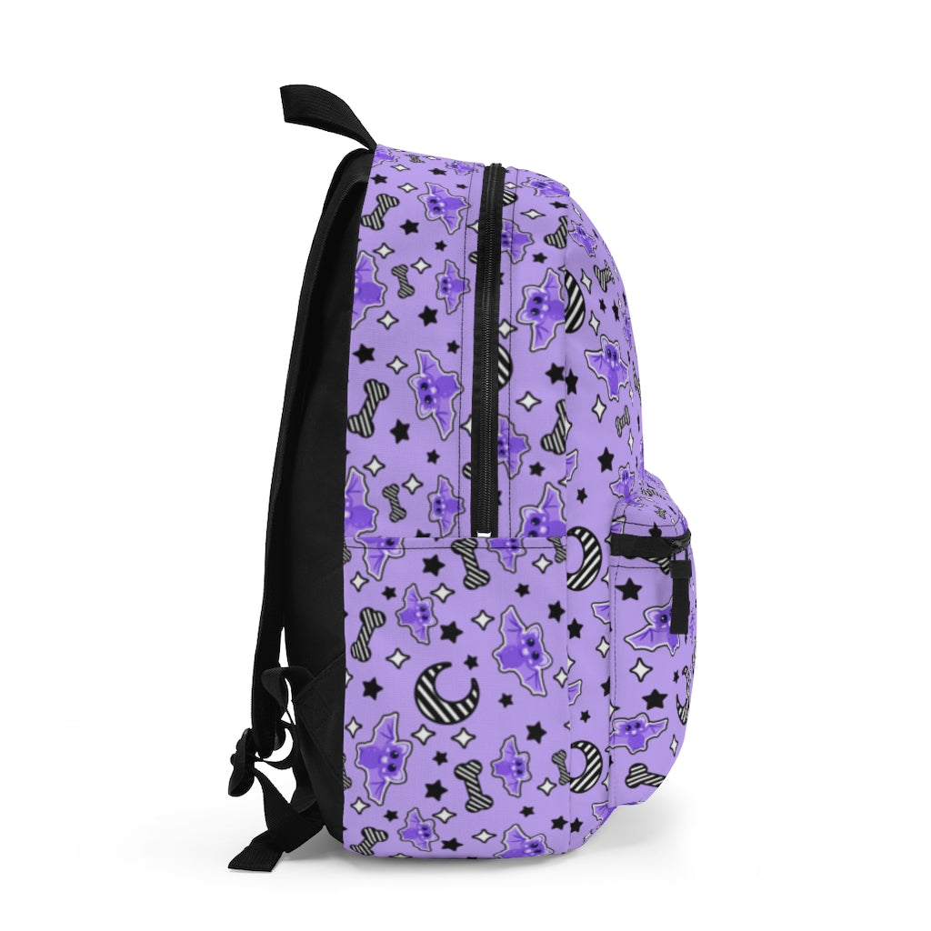 Magical Kawaii Spooky Bats Purple Backpack