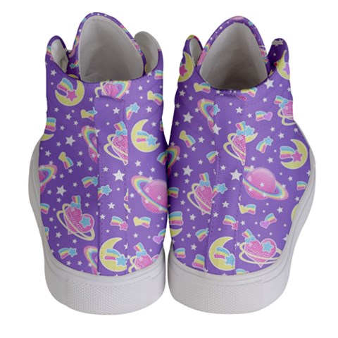 Saturn's Wish Purple women's hi-top sneakers [made to order]