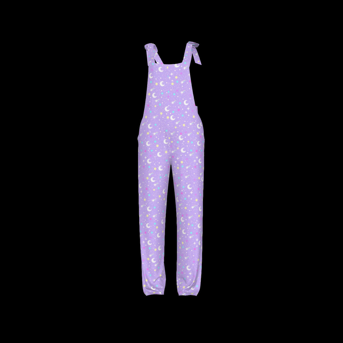 Starry Glitter Purple Jumpsuit Overalls
