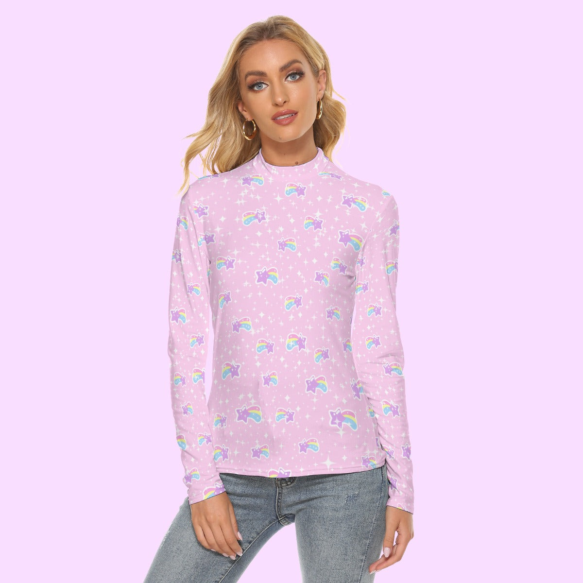 Bubblegum pink store turtleneck