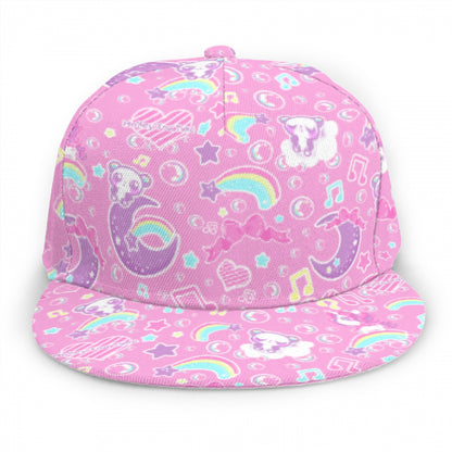 Bubbly Dreams Pink Baseball Cap With Flat Brim