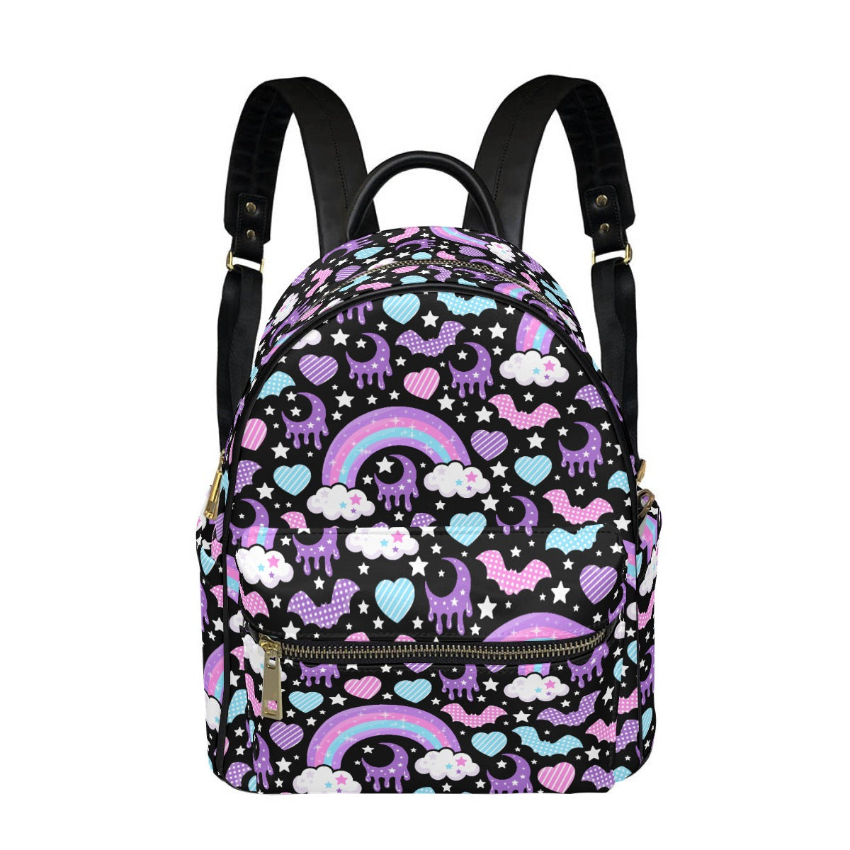 black mini backpack purse target Rainbow Spooky Bats Black Mini Backpack – Holley Tea Time