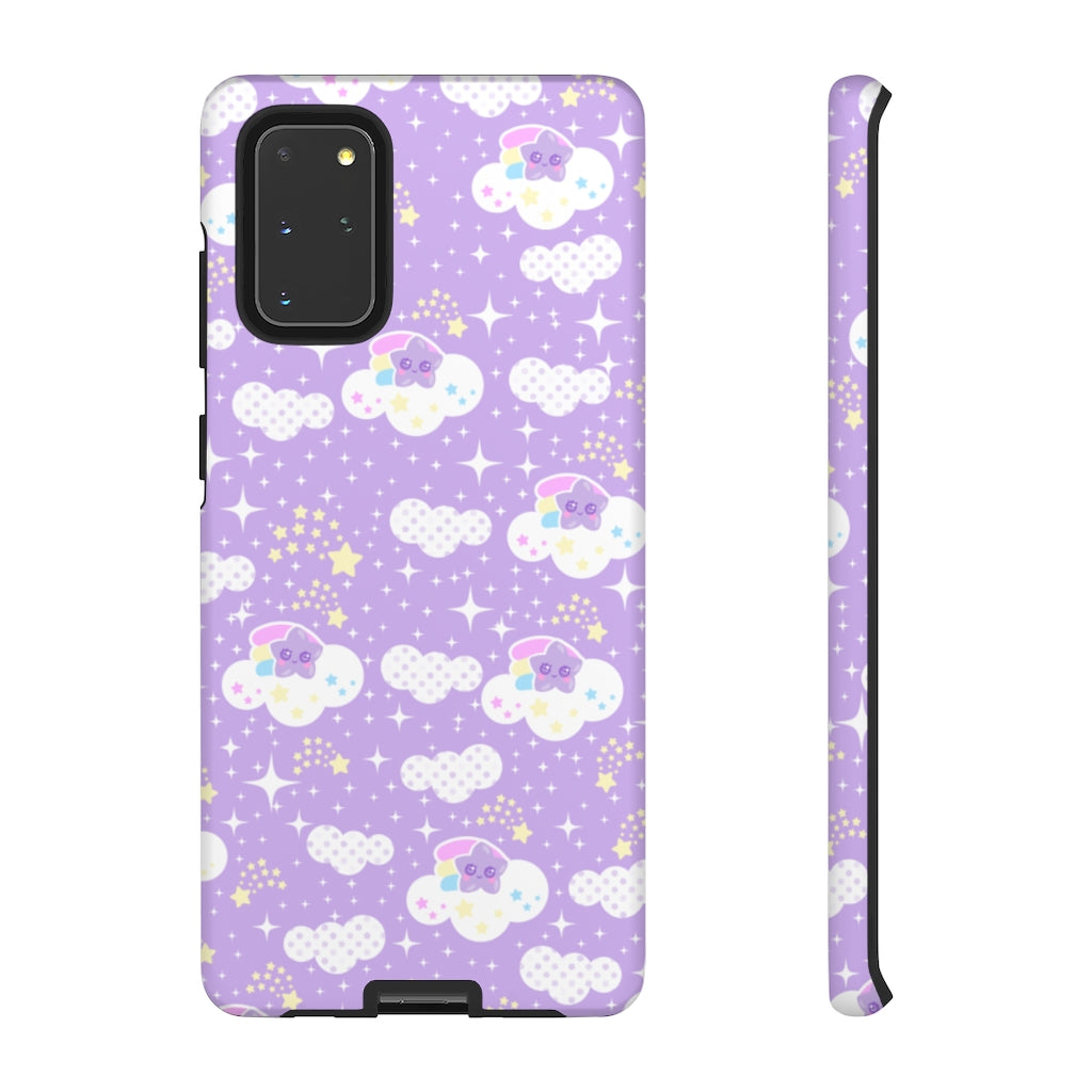 Shooting Star Clouds Purple Tough Phone Case