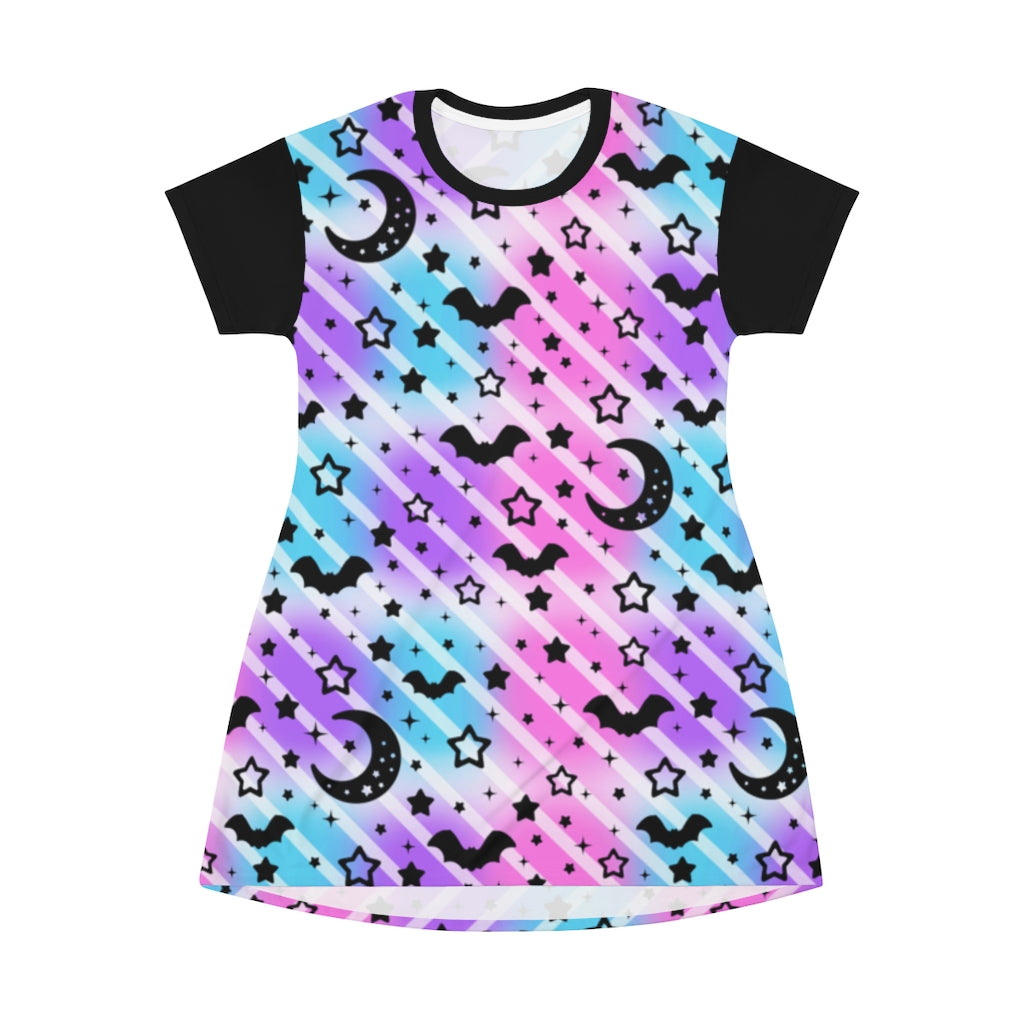 creepy cute dress We had to add the My Violet Spooky Scary Skeleton Sweater Dress to our shop. It's honestly way to cute and comfy ! Thanks @hellobatty for the pic! #halloween #creepycute #pastelhalloween
