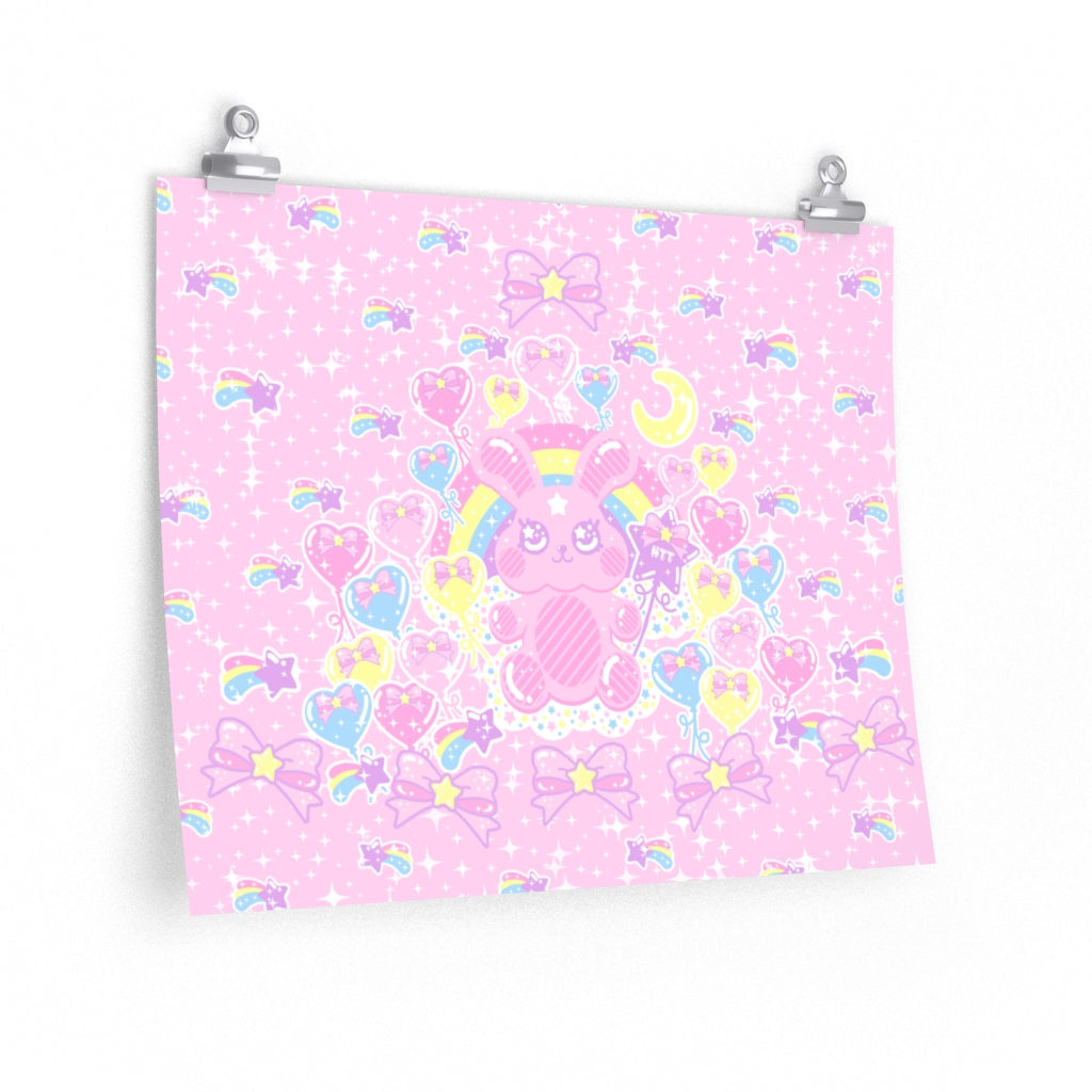 Bubblegum Bunny - (20″ × 16″) Art Print Poster