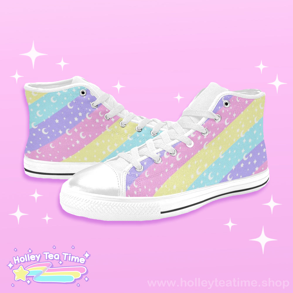 Cosmic Rainbow Men’s Classic High Top Shoes
