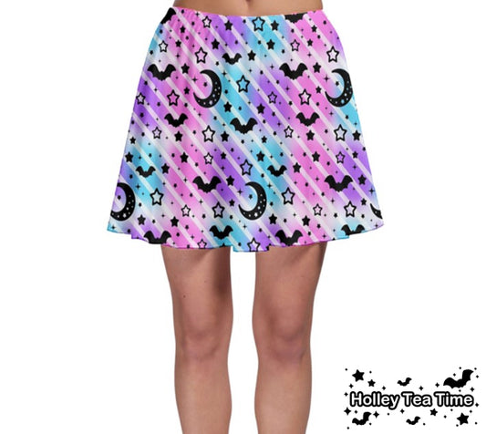 Creepy Cute Stripes Skater Skirt [Made To Order]