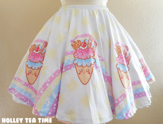 Ice Cream Picnic Skater Skirt [Made To Order]