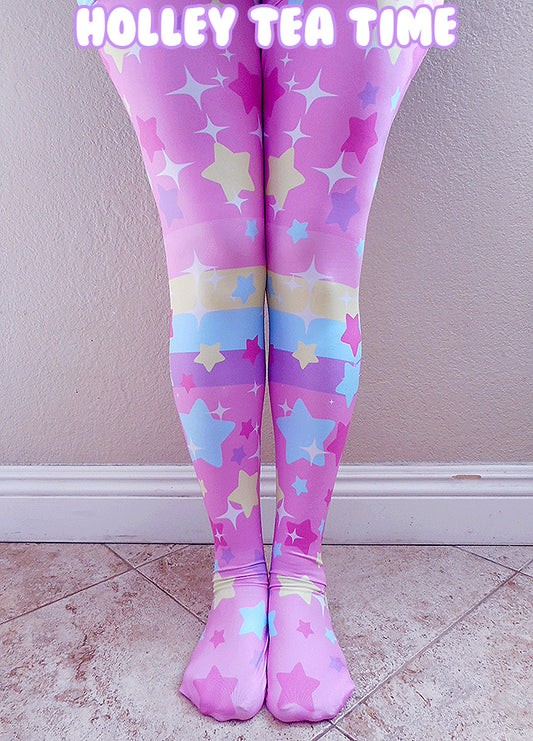 Bubbles Rainbow Land tights [made to order]