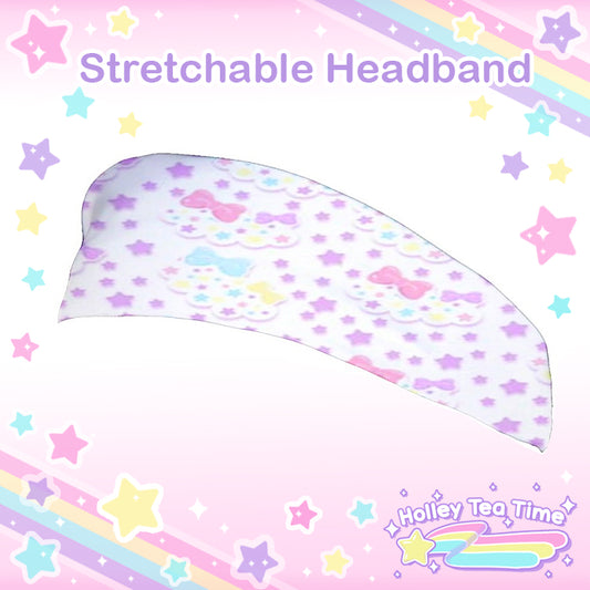 Pastel Party Stars Stretchable Headband [Made To Order]