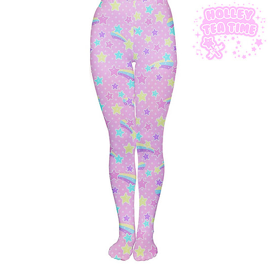 Starry Party Pink Tights [Made To Order]