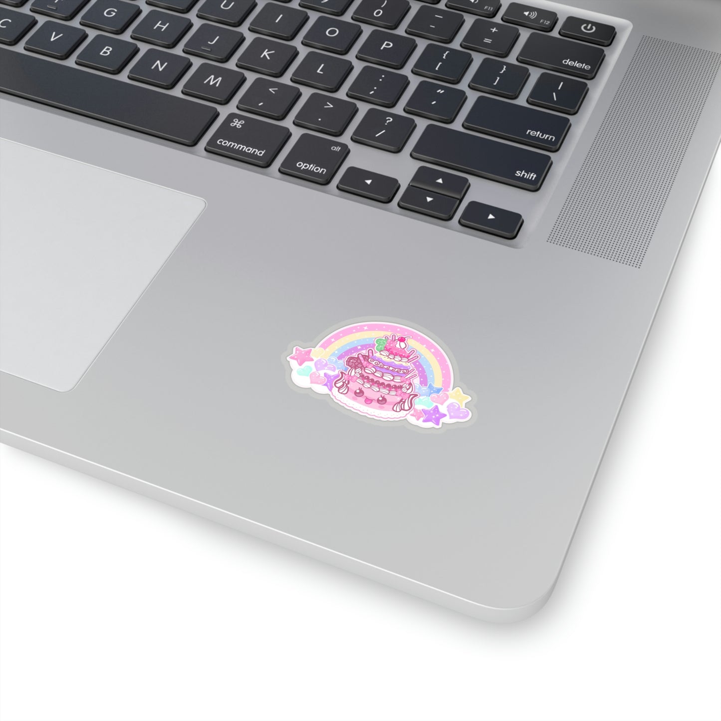 Kawaii Sparkle Cake Kiss-Cut Sticker