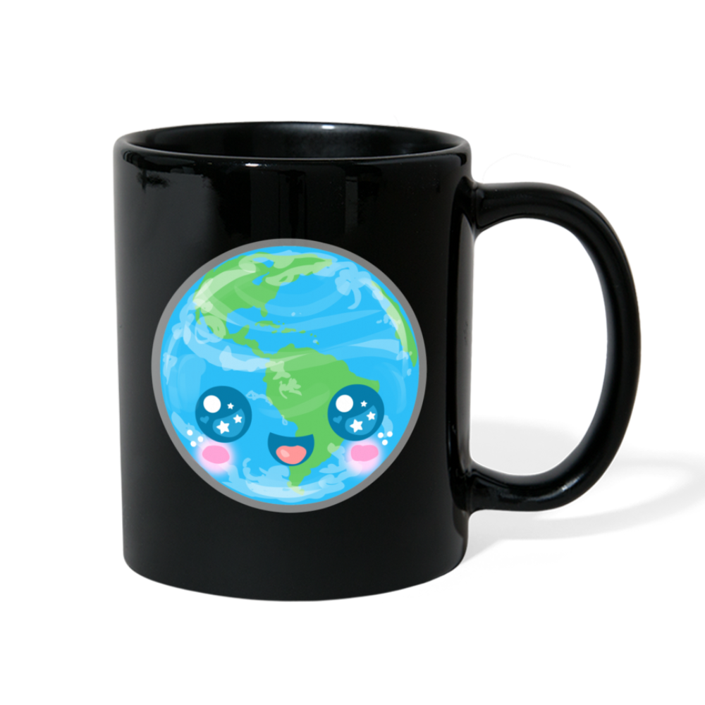 Kawaii Earth Full Color Mug [SPOD] - black