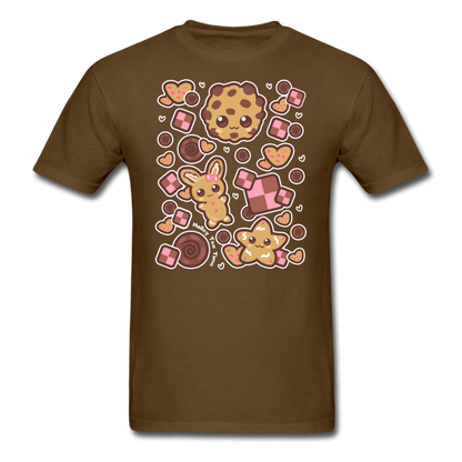 Kawaii Cookies Unisex Classic T-Shirt - brown