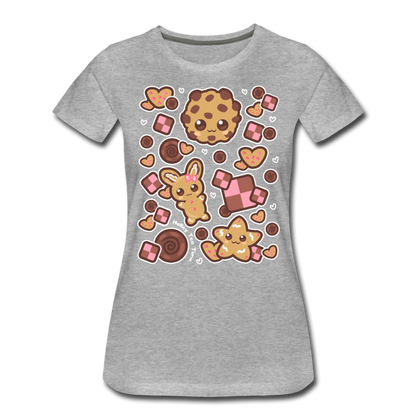 Kawaii Cookies Women’s Premium T-Shirt - heather gray
