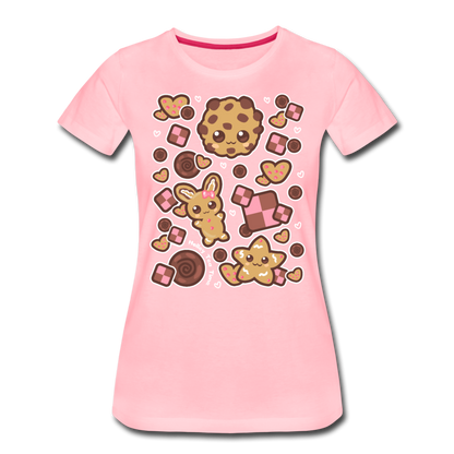 Kawaii Cookies Women’s Premium T-Shirt - pink