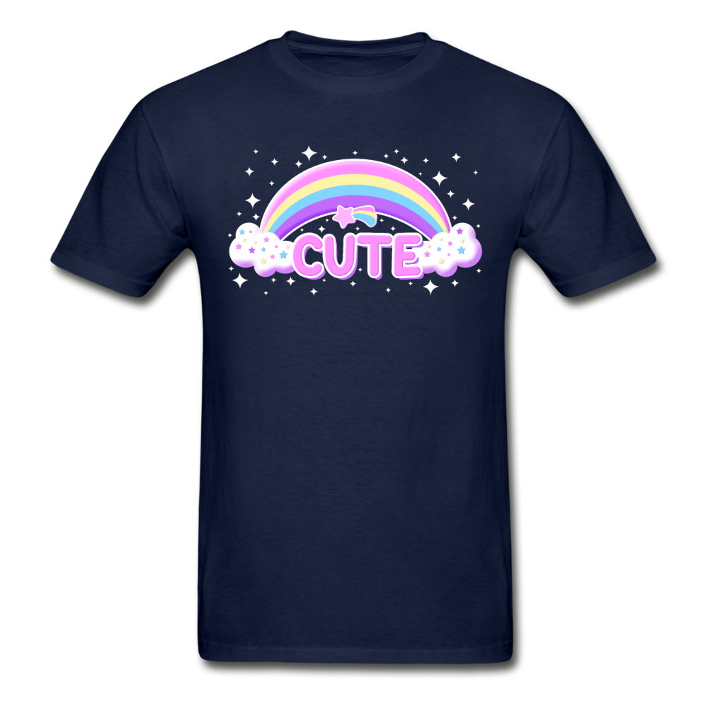Rainbow Cute Magic Ultra Cotton Unisex Adult T-Shirt - navy