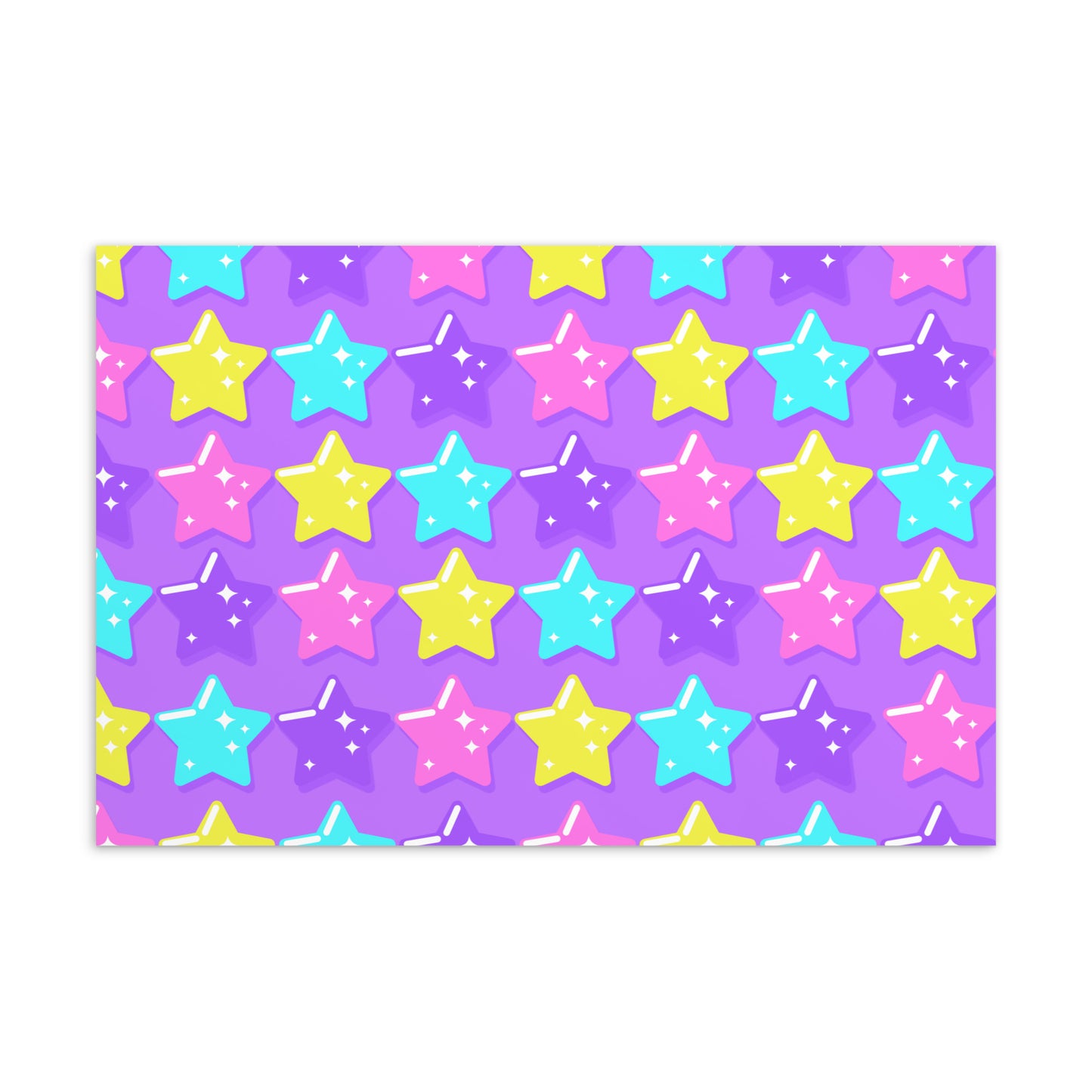 Electric Star Wave Purple - (4" x 6") Art Print Postcard