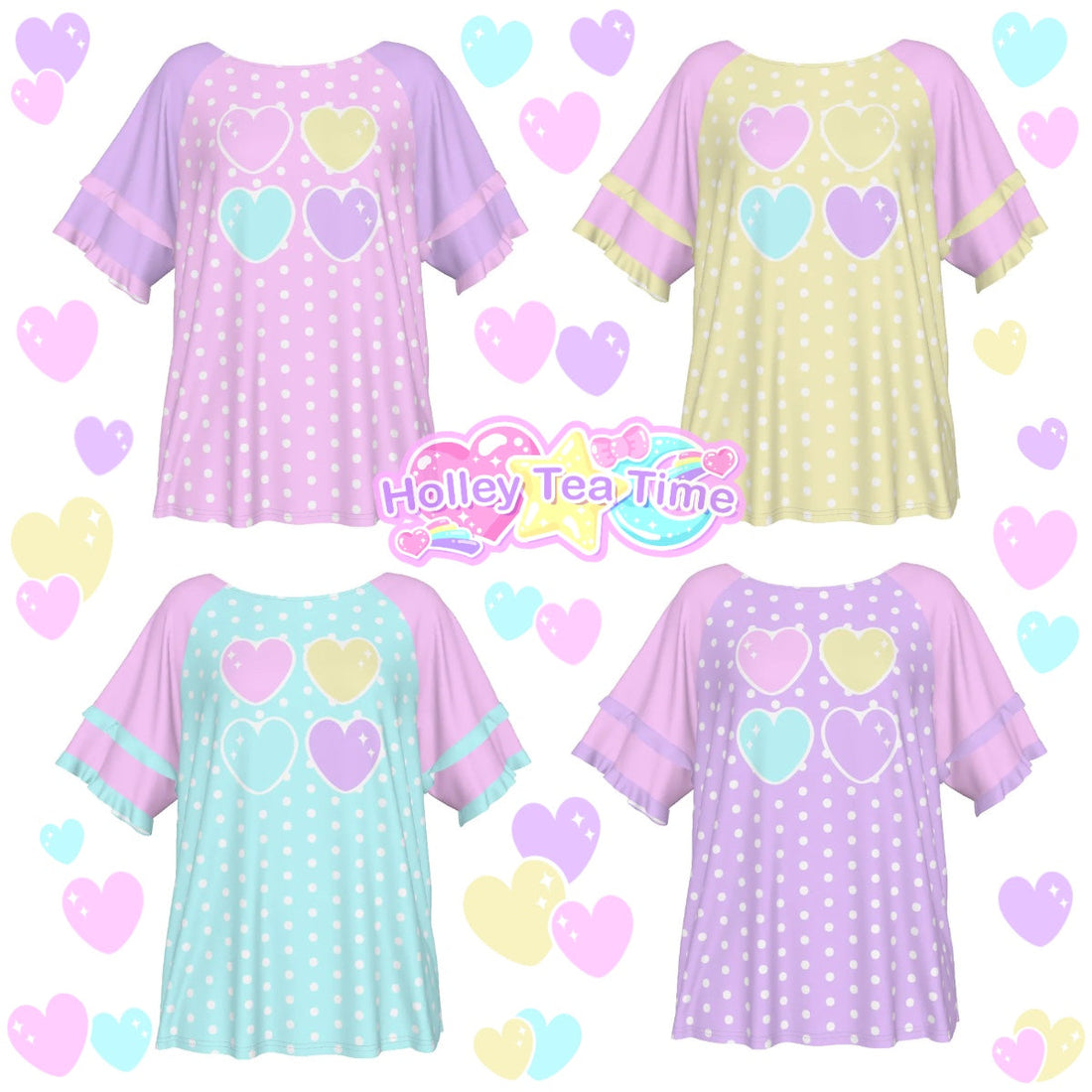 New art collection Sweet Love Hearts 🩷 Cute pastel hearts clothing and accessories 💞