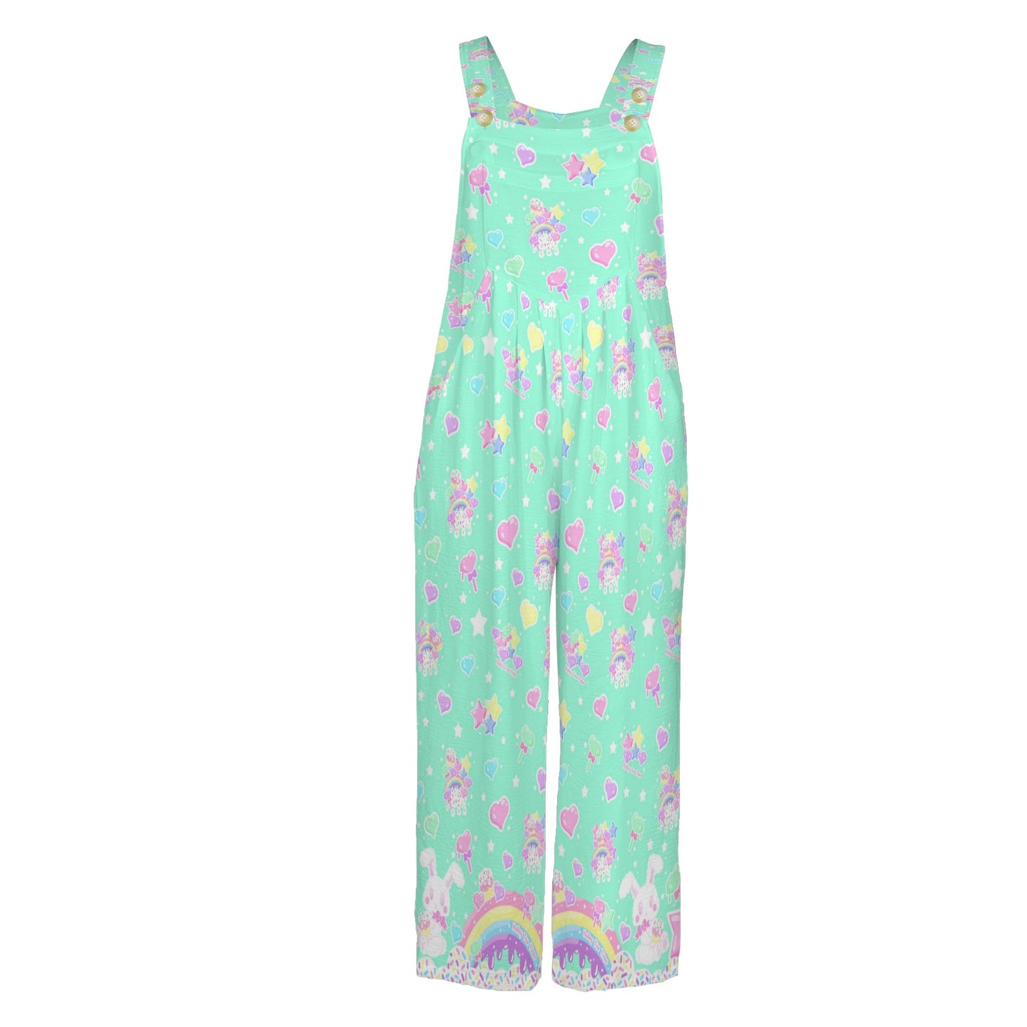 Kawaii fashion fairy kei decora kei Harajuku style shorts romper overalls cutecore candy sweets bunny sprinkles