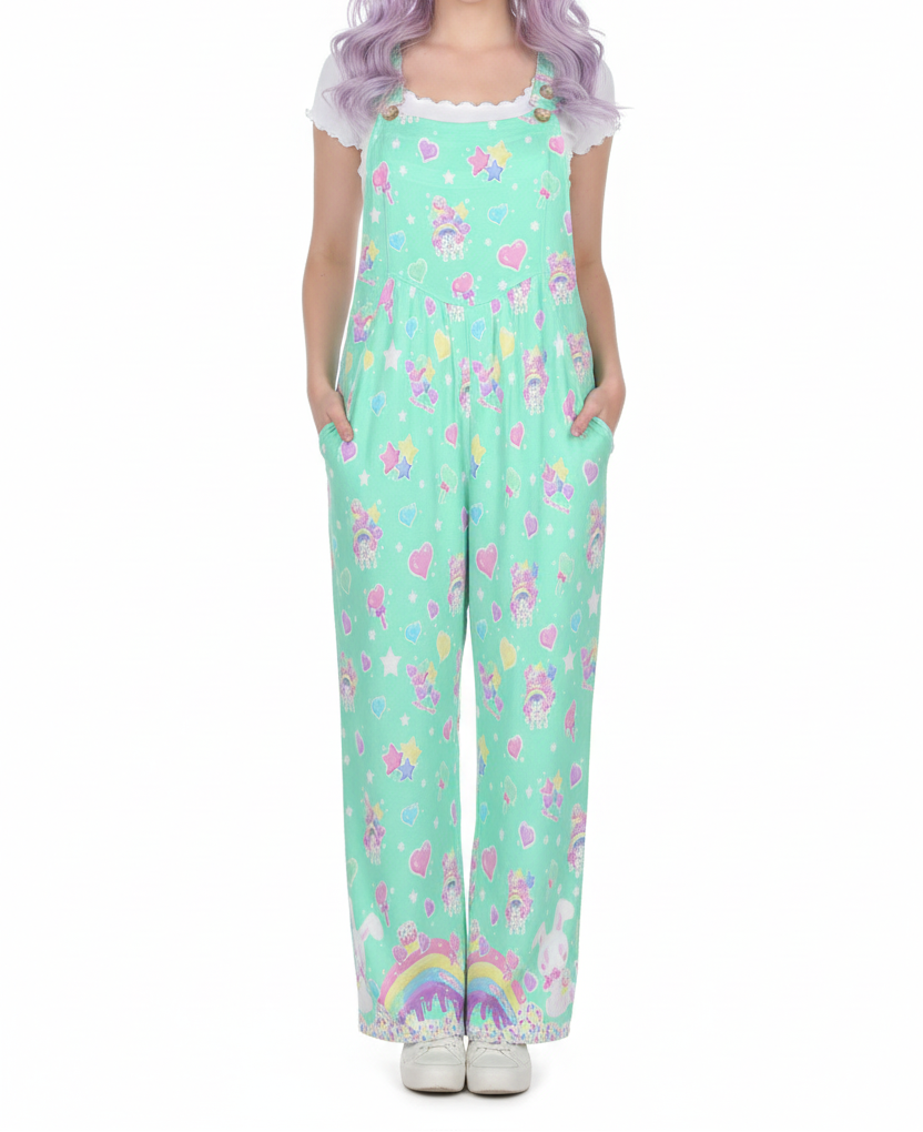 Kawaii fashion fairy kei decora kei Harajuku style shorts romper overalls cutecore candy sweets bunny sprinkles