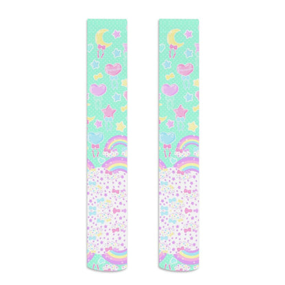 Pastel Party Over Knee Stocking Socks (Mint)