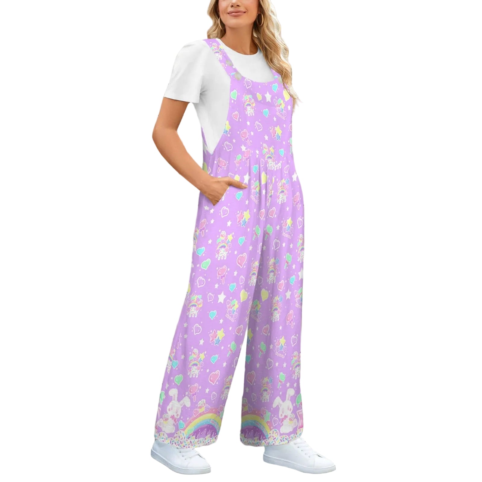 
Kawaii fashion fairy kei decora kei Harajuku style shorts romper overalls cutecore candy sweets bunny sprinkles
