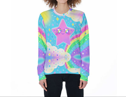 Rainbow Decora Star Women's Sweatshirt