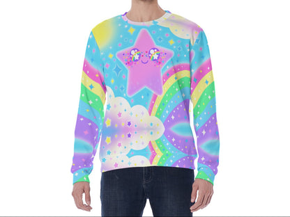 Rainbow Decora Star Men's Sweatshirt