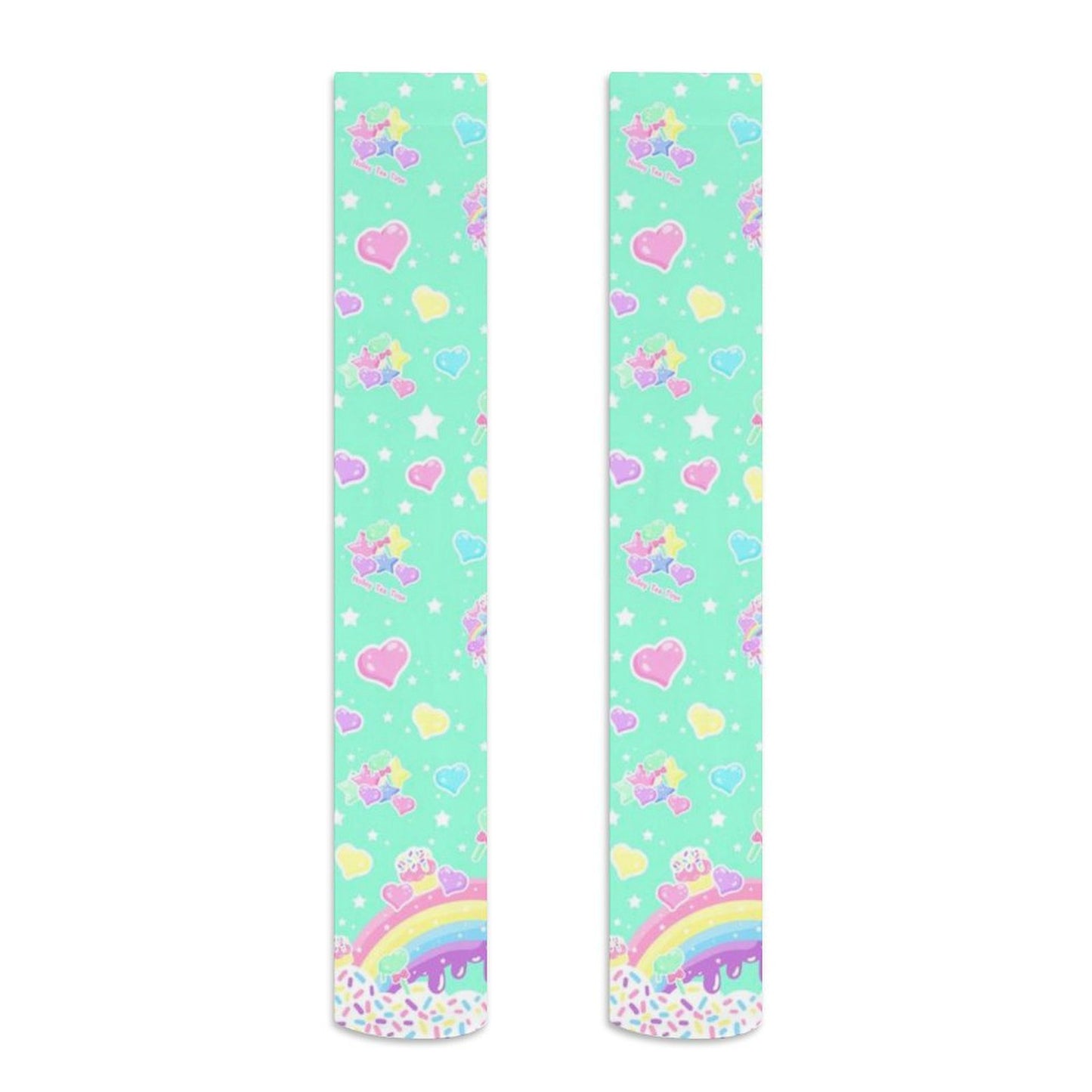 Rainbow Sweets Over Knee Stocking Socks (Mint)
