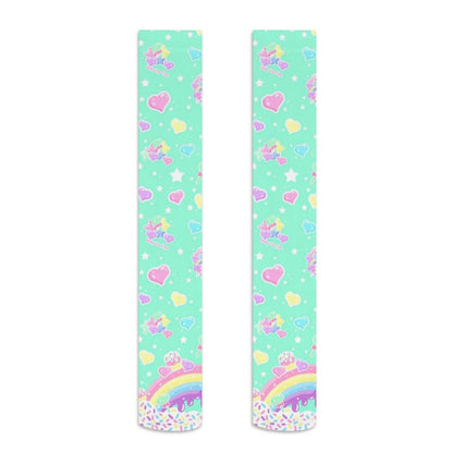 Rainbow Sweets Over Knee Stocking Socks (Mint)