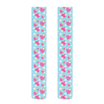 Strawberry Cutie Over Knee Stocking Socks (Fruity Berry Blue)