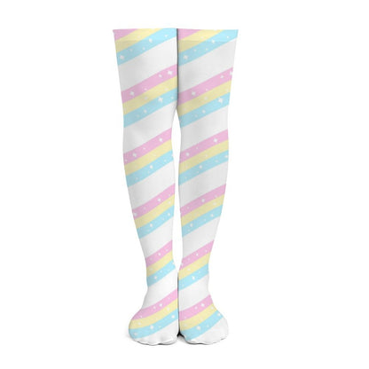 Teatime Fantasy Over Knee Stocking Socks (White)