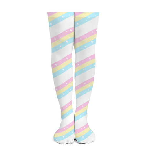 Teatime Fantasy Over Knee Stocking Socks (White)