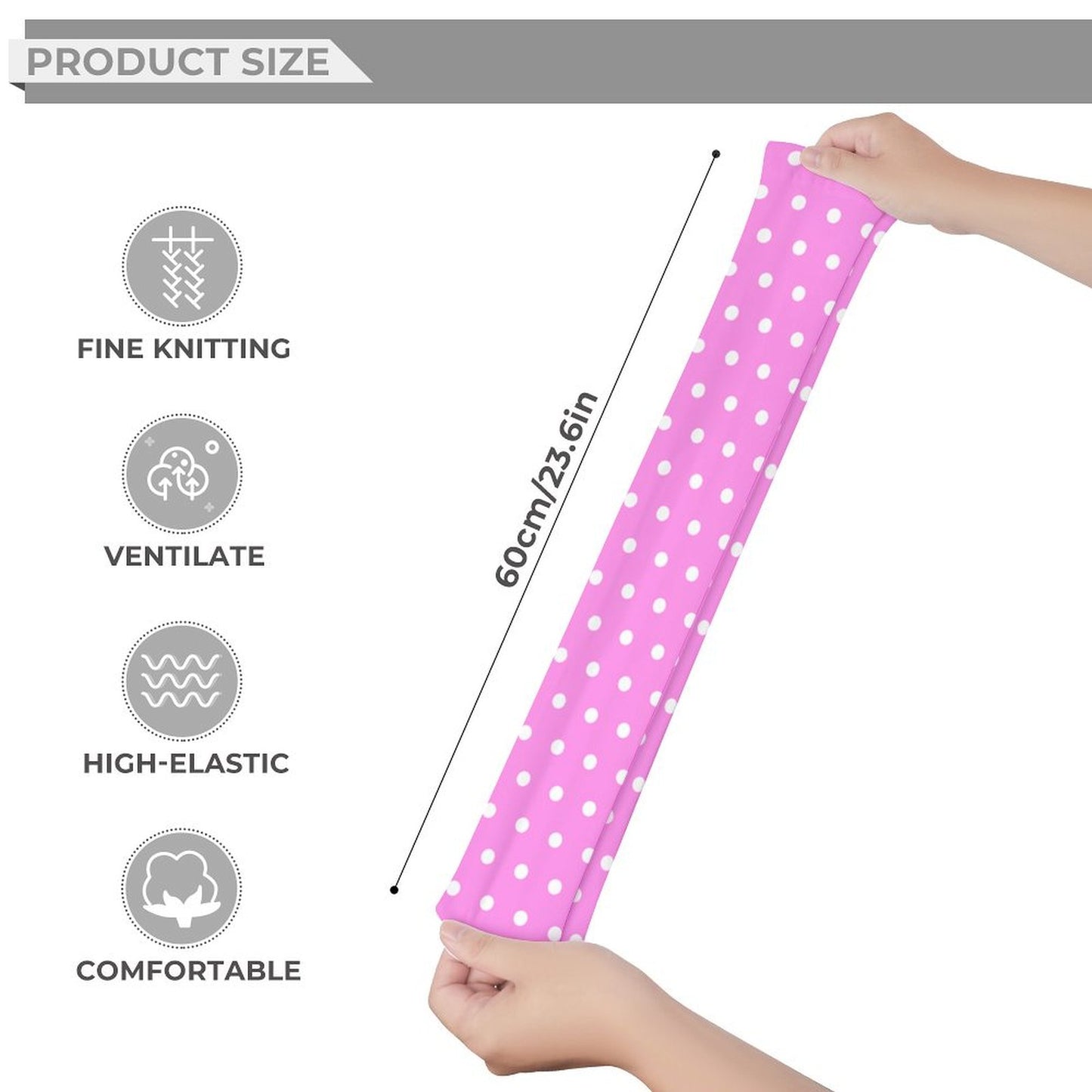 Cute Polka Dots Over Knee Stocking Socks (Hot Pink)