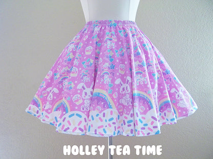 Rainbow Sweets Mini Skater Skirt (Pink)