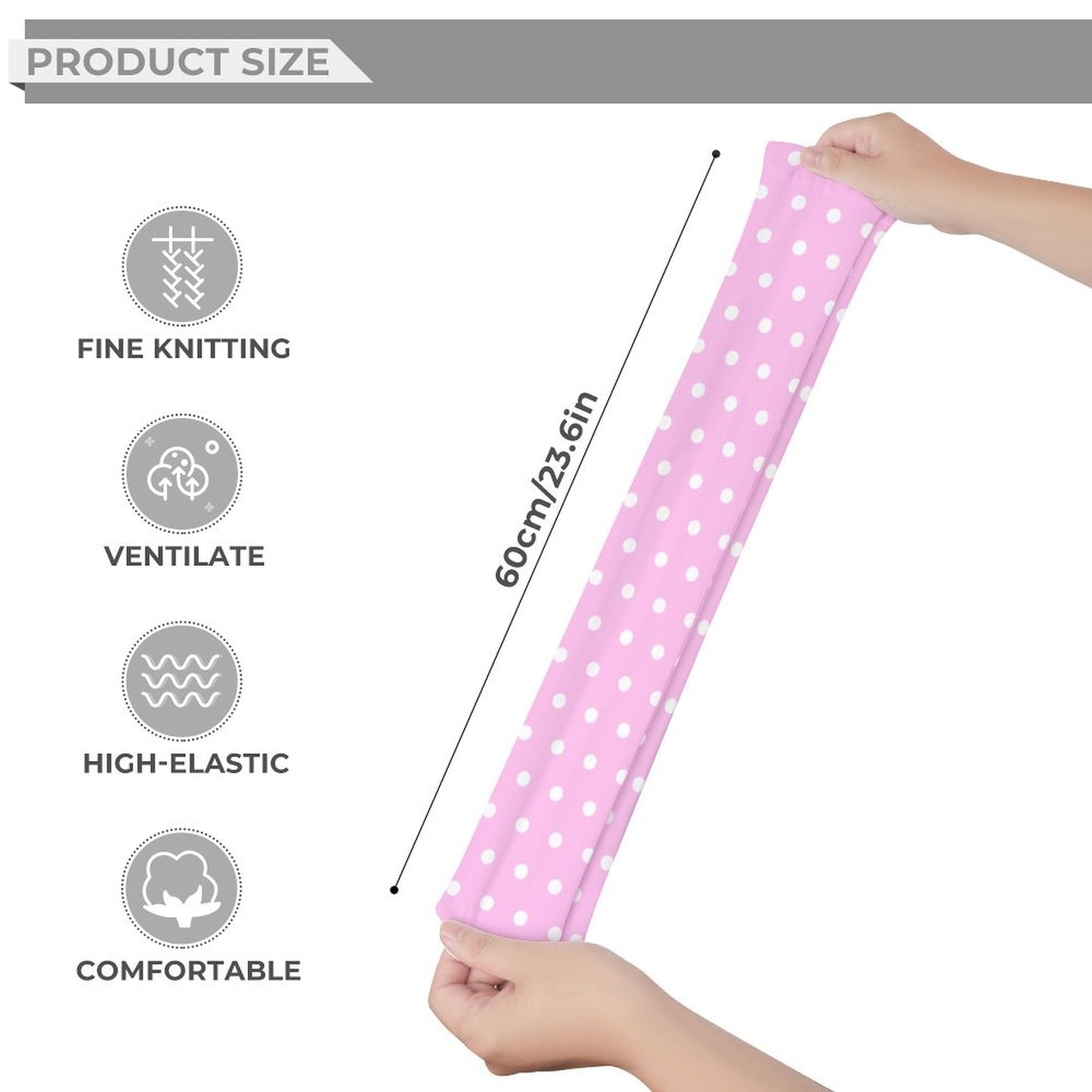 Cute Polka Dots Over Knee Stocking Socks (Pink)