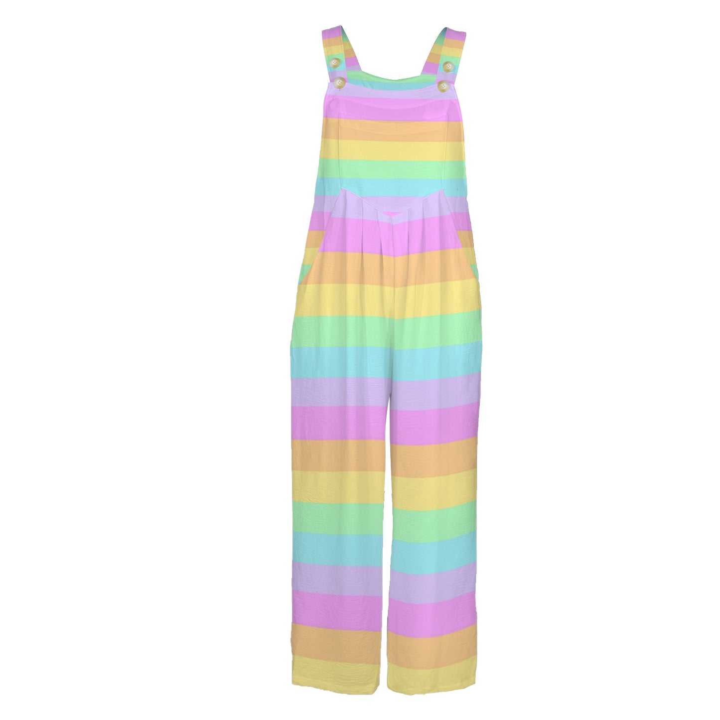 kawaii fashion pastel rainbow overalls jumpsuit harajuku fashion jfashion decora kei pop kei yumekawaii cutecore