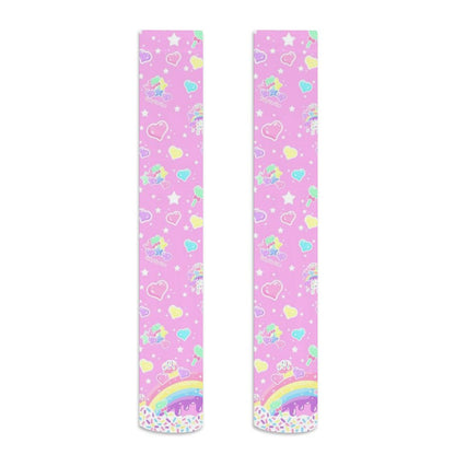 Rainbow Sweets Over Knee Stocking Socks (Pink)
