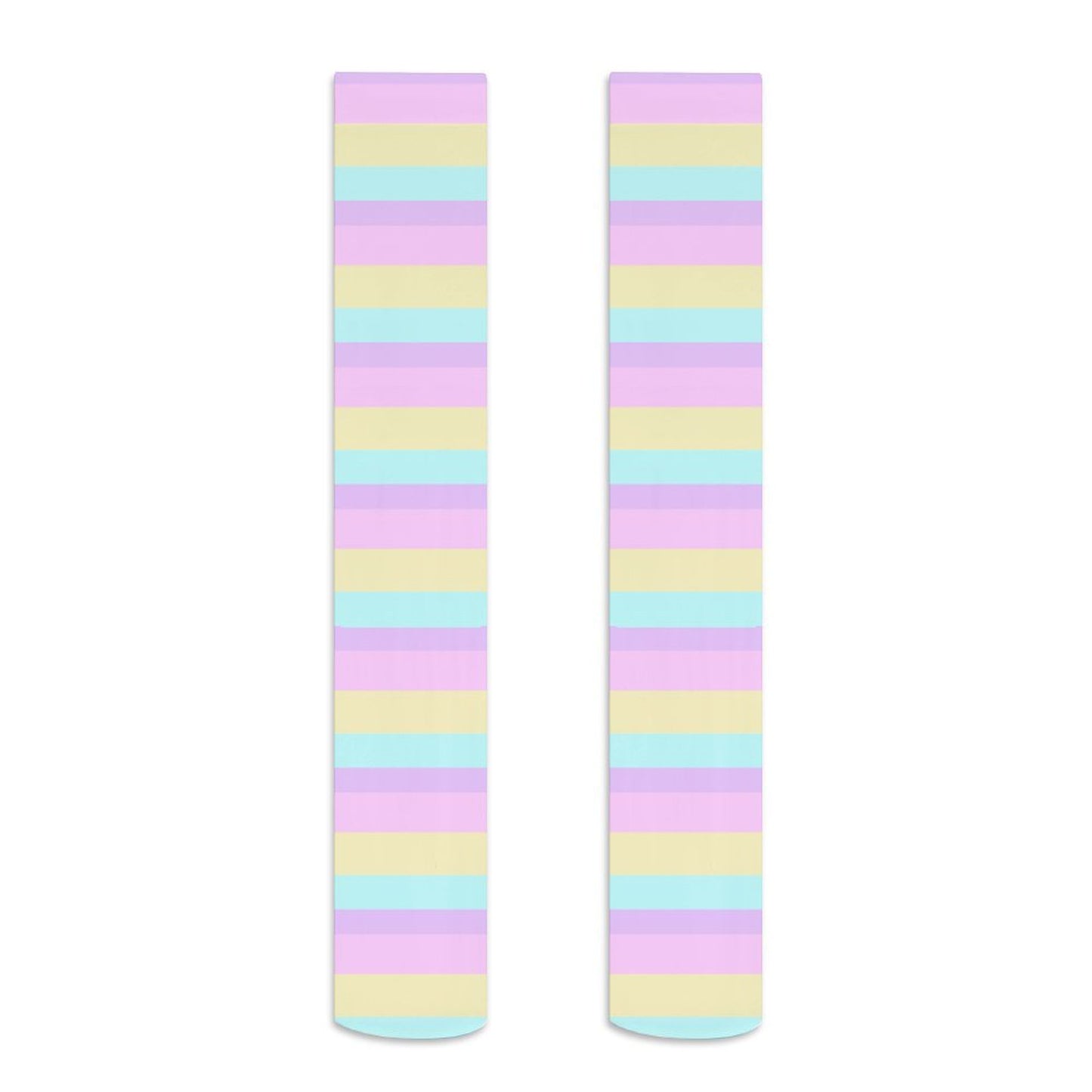 Pastel Stripes Over Knee Stocking Socks